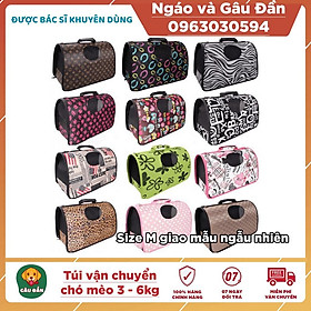 Túi vận chuyển chó mèo cỡ trung dành cho chó mèo từ 3-6kg Ngáo Và Gâu Đần