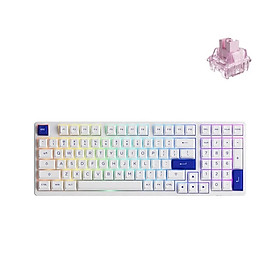 Mua Bàn phím cơ AKKO 3098B Multi-modes Blue on White (Bluetooth 5.0 / Wireless 2.4Ghz / Hotswap / Foam tiêu âm / AKKO CS Jelly switch) - Hàng chính hãng