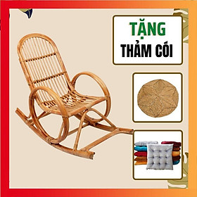 Mua Ghế mây bập bênh thư giãn ngoài trời kèm nệm chuẩn kích thước dùng cho người lớn đọc sách