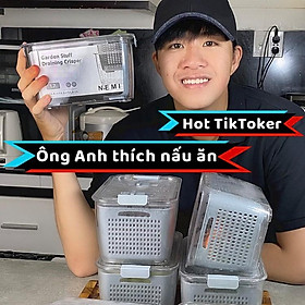 Hộp Đựng Thực Phẩm Tủ Lạnh 2 Lớp SHIMOYAMA Có Lỗ Thoát Nước, Thoát Khí, Dễ Dàng Bảo Quản Rau Củ