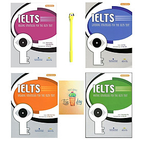 Download sách Combo IELTS Strategies For The IELTS Test: Writing, Reading, Listening, Speaking ( Kèm file MP3 ) ( Tặng Kèm Viết + Sổ Tay )