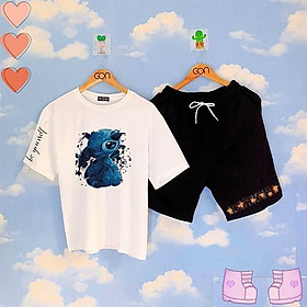 Set đồ bộ Quần Shorts Lửng Kẻ 3 Sọc Quần Ulzzang Ống Rộng Quần Đùi Kẻ Sọc