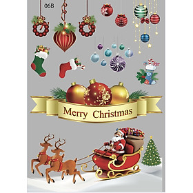 Mua Decal trang trí noel dán kính dán tường MẪU 6B