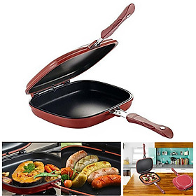 Double Side Grill Fry Pan Cookware Double Face Pan Steak Fry Pan Kitchen Accessories Cooking Tool 28CM/32CM