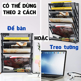 Kệ Đựng Tài Liệu, Kệ Hồ Sơ, Kệ Sắt Treo Tường Đa Năng Văn Phòng 6 Tầng Legaxi