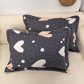 Mua Vỏ gối nằm cotton 100% lót bông LIDACO vải cotton hàn mềm mát  lót bông cực êm kích thước 45x65cm (2 chiếc)