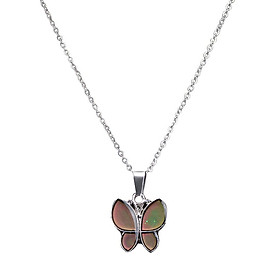 Butterfly Pendant Sensitive   Mood Color Change Necklace Women Jewelry
