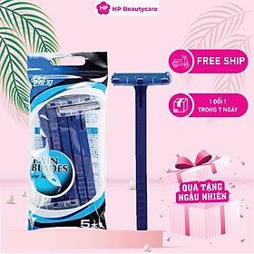 Dao Cạo Râu Kai 2 Lưỡi Kép 12532 -Besty BSTX-2PF2 (Set 5 cây)