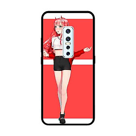 Ốp Lưng in cho Vivo V17 Pro Mẫu Cô Gái Nền Hồng Anime - Hàng Chính Hãng