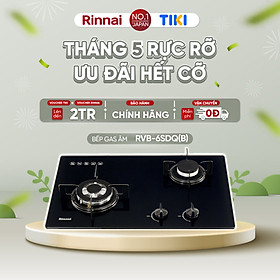 Mua Bếp gas âm Rinnai RVB-6SDQ(B) mặt bếp kính và kiềng bếp men - Hàng chính hãng.