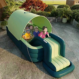 Mua Bể bơi cầu trượt có mái che