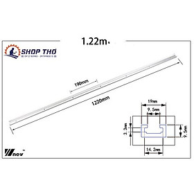 Ray nhôm T track cỡ nhỏ dùng cho chế cưa bàn, bàn khoan, máy pha