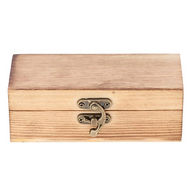 Unpainted Plain Wooden Jewelry Box Trinket Gift Box Keepsake Organizer     M
