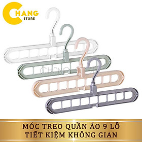 Móc treo 9 lỗ thông minh tiết kiệm không gian cho tủ dễ tìm kiếm, dễ lấy