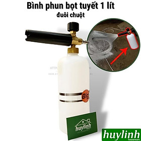 Bình phun bọt tuyết 1 lít cao cấp - đầu 1/4 - khớp ren 14 - Đầu đen