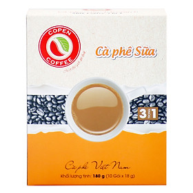 Cà phê sữa hòa tan Copen Coffee 3 trong 1 180g 10 gói