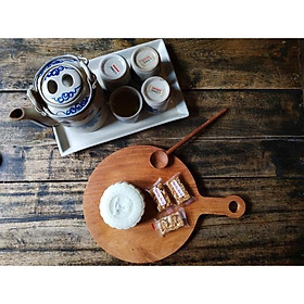 Mua Thớt tròn tay cầm gỗ gõ đỏ nguyên khối nhiều size