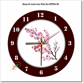 Mua Đồng hồ treo tường  đồng hồ tranh treo tường  đồng hồ dạng tròn  đồng hồ độc lạ  đồng hồ treo phòng khách  phòng ngủ  nhà bếp  đồng hồ tranh quà tặng Phát Gia PGT38-35