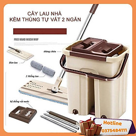 Bộ Cây Lau Nhà Tự Vắt Xoay 360, Chổi Lau Nhà Thông Minh, Xô Thùng Lau Nhà Vắt Tiện Lợi - Thết Bị Vệ Sinh Nhà Cửa Cao Cấp - Hàng Loại 1