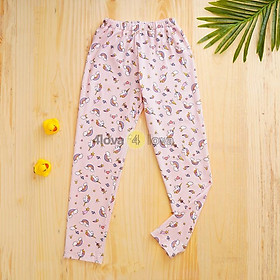 Quần legging thun bé gái 4LOVA dáng ôm co giãn 4 chiều họa tiết đáng yêu từ 8-30kg