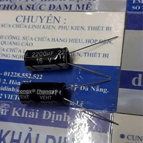 Mua TỤ HÓA  TỤ PHÂN CỰC 2200uf 16V (10 tụ) KDE1817