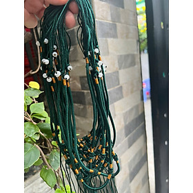 Sợi Dây Đeo cổ mới Xanh Rêu Đậm Đẹp Kiểu dạng rút size 3mm x dài trồng cổ Anh Chị tự chỉnh theo ý 23cm - 30cm Phối với mặt Phật, mặt dây chuyền nam nữ đeo được hết rẻ đẹp ạ