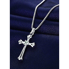 Dây chuyền chữ thập PANMILA - Dây chuyền nữ mặt chữ thập đính pha lê [TS-MDC-X008]