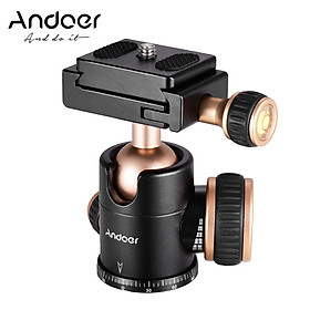 Andoer Q30 CNC Panorama Tripod Ball Head Aluminum Alloy Material Max. Load 5KG 360 Degree Rotation with 1/4 Inches Screw