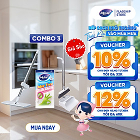 SỐ LƯỢNG CÓ HẠN - Bộ 3 món dụng cụ lau dọn gia đình tiện lơi, thông minh, tiết kiệm thời gian