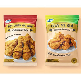 Combo 2 sản phẩm bột chiên gà giòn 200 gr & Gia vị gà chiên 50 gr