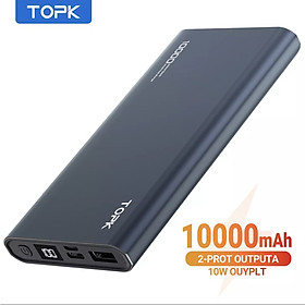 Sạc Dự Phòng TOPK I1006/I1006P 10000mAh Sạc nhanh Hiển thị kỹ thuật số Pin dự phòng cho iPhone HUAWEI Samsung Xiaomi OPPO Vivo Realme - Hàng chính hãng