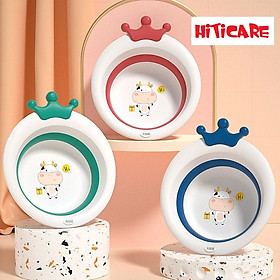 [free ship] Thau (chậu) rửa mặt gập gọn kiểu vương miện hình bò sữa dễ thương dành cho bé yêu.