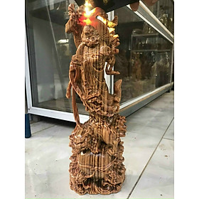 Tượng đạt ma sư tổ bằng gỗ huyết long bằng gỗ huyết long cao 40×12×11cm