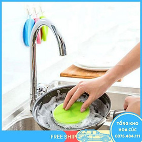 Mua Bộ 03 Miếng Silicon Rửa Chén Bát  Xoong Nồi Có Móc Treo Tiện Dụng - Vận Chuyển Miễn Phí Toàn Quốc