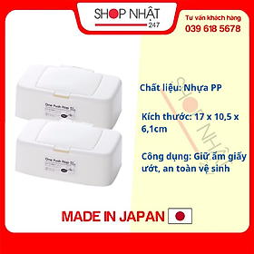 Mua Combo 2 Hộp đựng giấy ướt có nắp bật nội địa Nhật Bản