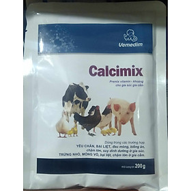 1 GÓI CALCIMIX 200G BỔ SUNG CANXI CHO CHIM, VẸT, HEO, GÀ, BÒ VỊT