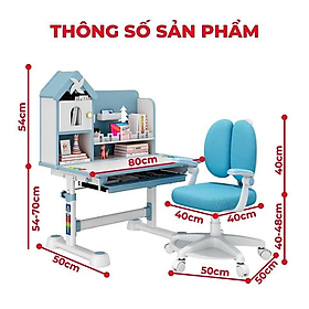 Mua Bộ bàn ghế học sinh thông minh chống cận điều chỉnh cao thấp tay quay Tundo CTIRSS68 ngang 80cm
