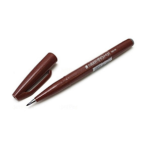 Bút lông viết chữ calligraphy Pentel Fude Touch Brush Sign Pen - Màu nâu (Brown)