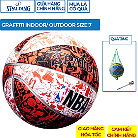 Bóng rổ Spalding NBA Graffiti Outdoor (Chơi ngoài trời)- Tặng Kim bơm bóng và túi lưới đựng bóng