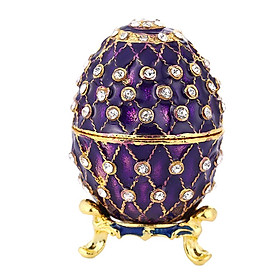 Easter Egg Jewelry Box Crystal Trinket Holder Ring Organizer Home Decor Keepsake