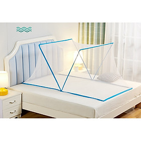 Mua Màn Chống Muỗi Gấp Gọn  Dùng Cho Giường Ngủ  Lều  Nhà Cửa  Lắp Đặt Nhanh - 1.35mx1.9mx0.8 - màu xanh