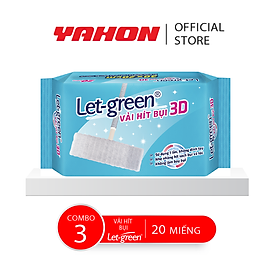 Combo 3 Bao Giấy Hít Bụi LET-GREEN, 20 Miếng/Bao