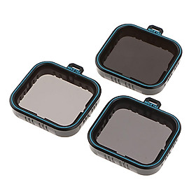 3 Trong 1 Bộ Lọc ND Bộ Dành Cho Gopro Hero 5 6 7 Đen Bộ Lọc Ống Kính Camera Phụ Kiện bộ-ND4/ND8/ND16, nhiều Lớp