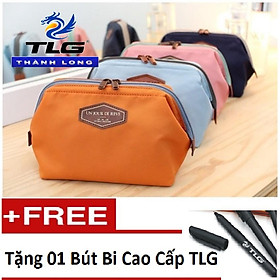 Túi đựng đồ mĩ phẩm du lịch Đồ Da Thành Long TL 880 (cam) tặng 01 bút bi cap cấp