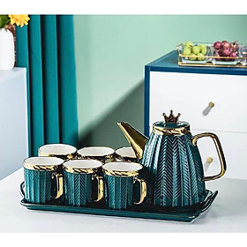 Mua Bộ ấm trà phong cách hoàng gia Châu Âu. Chất liệu gốm sứ cao cấp