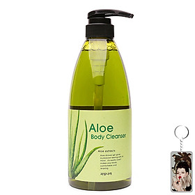 Sữa tắm tinh chất lô hội Welcos Aloe Body Cleanser 740ml + Móc khóa
