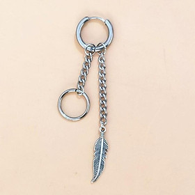 Bông tai nam hình mix mắt xích, lông vũ cá tính, trẻ trung SUGAR