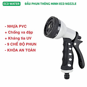 Mua Đầu vòi phun lắp cuộn dây tưới ECO-WATER 10-20-30m. 9 Chế độ phun. Nhựa PVC chống va đập - kháng tia UV