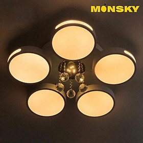 Mua Đèn ốp trần Led MONSKY CIRCLE hiện đại 3 màu ánh sáng có điều khiển từ xa