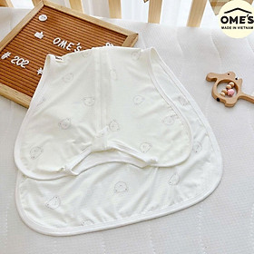 Nhộng Chũn Thông Hơi Giúp Bé Ngủ Ngon Co Giãn, Mềm Mát, Có Khóa 2 Chiều Thoải Mái Và Tiện Dụng - Gấu - Trắng